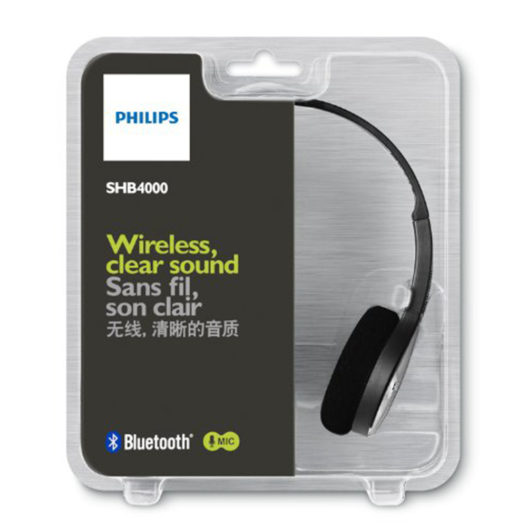 Philips SHB4000/00 On-Ear Bluetooth Stereo Headset - Black - Image 4