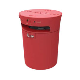 iLuv Splash Resistant Wireless Bluetooth and hands-free speaker - Red