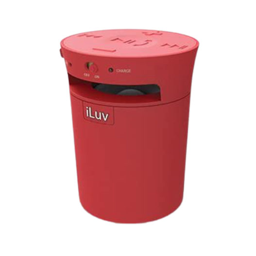 iLuv Splash Resistant Wireless Bluetooth and hands-free speaker - Red