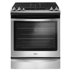 Whirlpool WEG745H0FS Front Controls, 5 burner gas stove