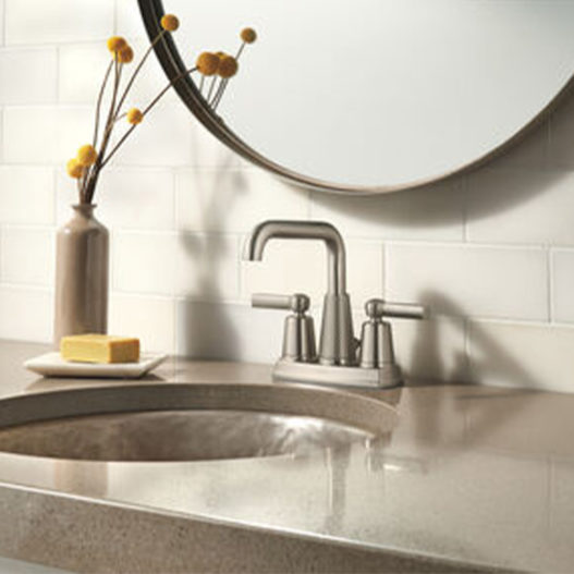 Delta Two Handle Centerset Bathroom Faucet - Nickel - Image 2