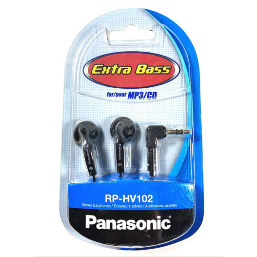 Panasonic RP-HV102 Portable Earbud Headphones with Extra Bass