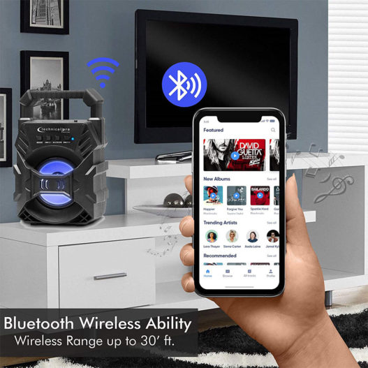 Technical Pro BOOM 1 Portable Rechargeable Compact Bluetooth Speaker - Image 6