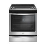 30" Whirlpool YWEE745H0FS Stainless Steel 5 Burner Slide-In Electric Range with True Convection
